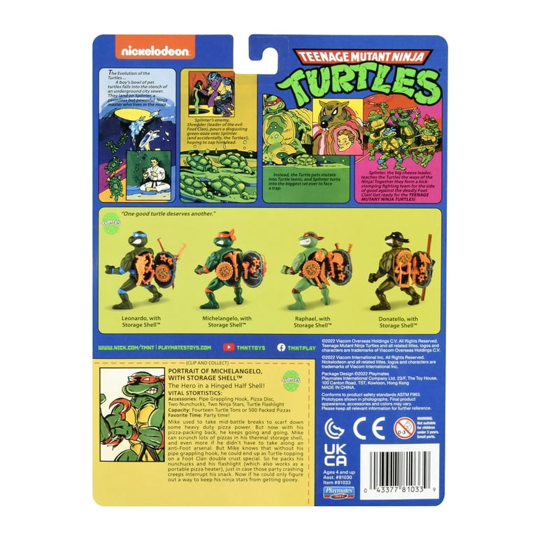 タートルズ　TMNT ミケランジェロ　ストレージシェル Teenage Mutant Ninja Turtles Playmates Michaelangelo with