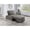 Smoke, variant on Firm Seat Armless White Sherpa Convertible - Good for Transitional Décor