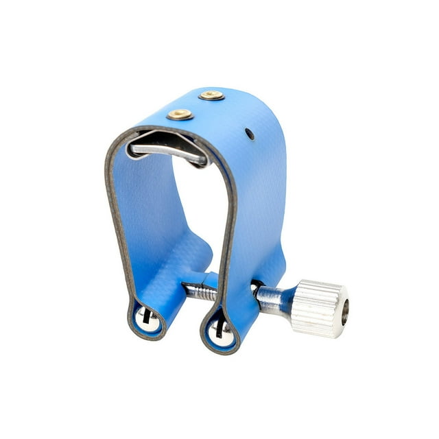 Soidarity Clip de sujeción de saxofón de cuero, abrazaderas prácticas de un solo tornillo, accesorios de pastilla de saxofón a prueba de herrumbre de Accesorios para instrumentos musicales Azul Soidarity OD025429-02