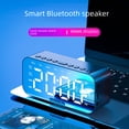 thumbnail image 1 of Reloj despertador de escritorio con Bluetooth, audio inalámbrico, mini espejo LED, reloj digital, altavoz para teléfono móvil, regalo, efecto de sonido estéreo, 1 of 2