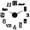 Black, variant on Mixed Number Styles Silhouette Frameless Wall Clock Stickers, DIY Modern Decorative Clocks for Living Room, Bedroom, Office - Easy to Install, Large 3D Clock Design (Gold,27in)
