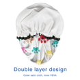 thumbnail image 4 of Shower Caps,Colorful Dog Paw Footprint Waterproof Shower Cap for Women 4 Pieces,Double Reusable Hair Cover for Shower PEVA Elastic Stretch Hem, 4 of 7