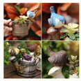 thumbnail image 3 of Miniatura Pájaro En Miniatura Y Florero Casa De Muñecas Bonsai Jardín Plantador De óxido, 3 of 7
