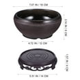 thumbnail image 2 of Worgeous 1 Set Ceramic Hydroponic Daffodil Planter Flower Pot Water Lily Pot with Base, 2 of 8