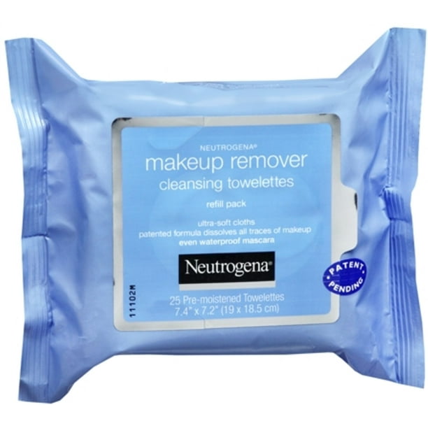 Neutrogena MakeUp Remover Cleansing Towelettes Refills 25 Each (Pack