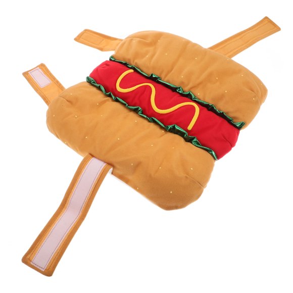 OULII Funny Pet Dog Clothes Hot Dog Costume with Elastic Neck for Comfortable Fit