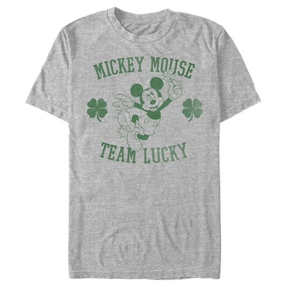 Men's Mickey & Friends Team Lucky Graphic Tee Athletic Heather X Large