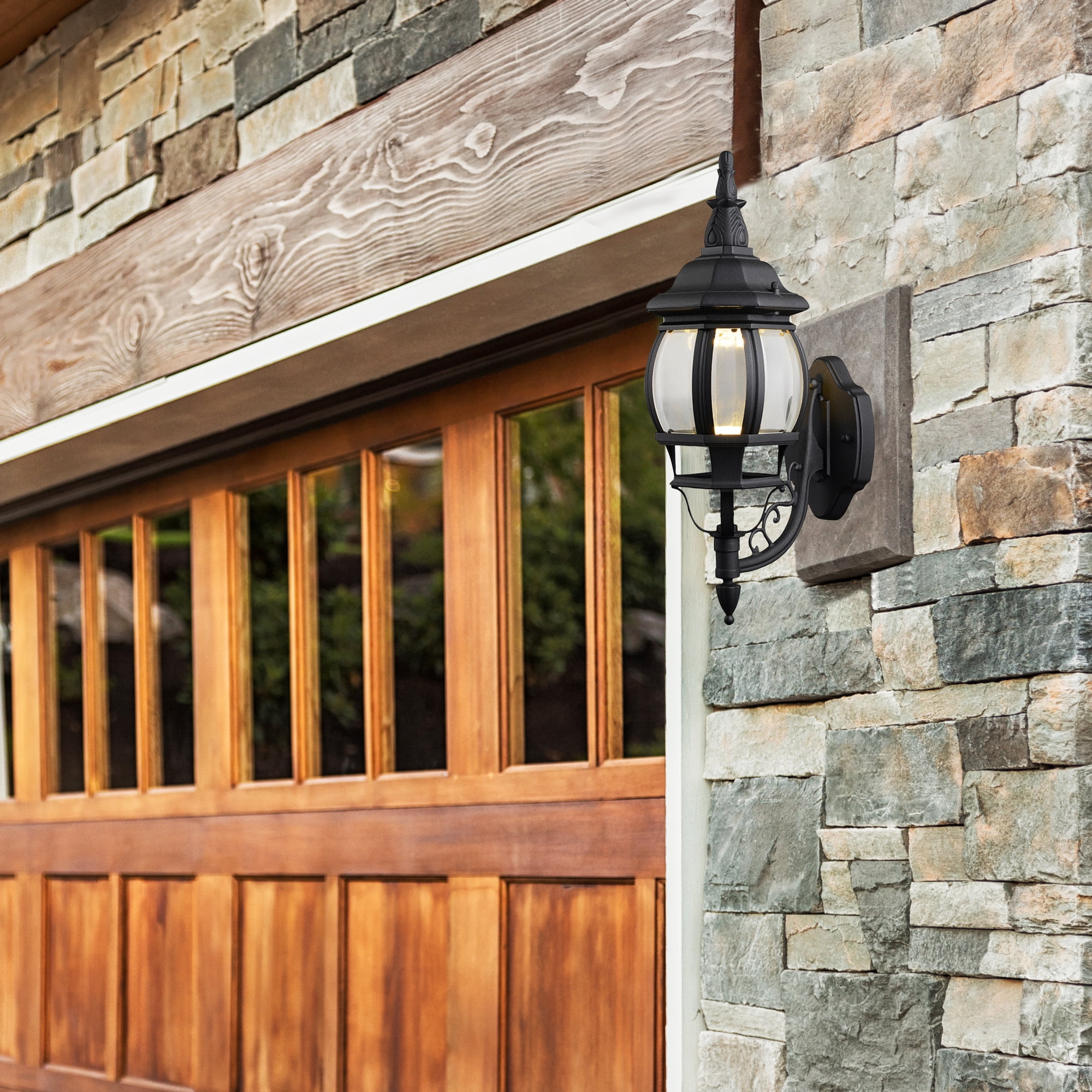 Design House 578666 Canterbury II Integrated LED Outdoor Wall Light, Black
