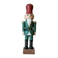 thumbnail image 1 of Figura de Cascanueces de Navidad, adorno de resina, manualidades, recuerdos de fiesta, figura de Cascanueces verde, 1 of 9