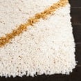 thumbnail image 3 of SAFAVIEH Hudson Amias Plush Geometric Shag Area Rug, Ivory/Gold, 7' x 7' Square, 3 of 10