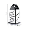 thumbnail image 3 of 4-in-1 Stainless Steel Box Grater & Vegetable Slicer | Cheese Shredder with 4 Blades | Dishwasher Safe Kitchen Grater for Vegetables & Ginger | 9.4x4.3x4.3 Inches, 3 of 8