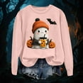 thumbnail image 6 of CAUYDY Halloween Sweatshirts for Women Funny Cute Ghost Pumpkin Graphic Long Sleeve Crewneck Casual Sweaters(Pink,XL), 6 of 9