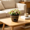 thumbnail image 3 of OCCOA Self-Watering Barrel-Style Planter Thickened Double-Layer, Plastic Flower Pot with Water Reservoir, Home Decor Succulent Planter, Multicolor, 3 of 6