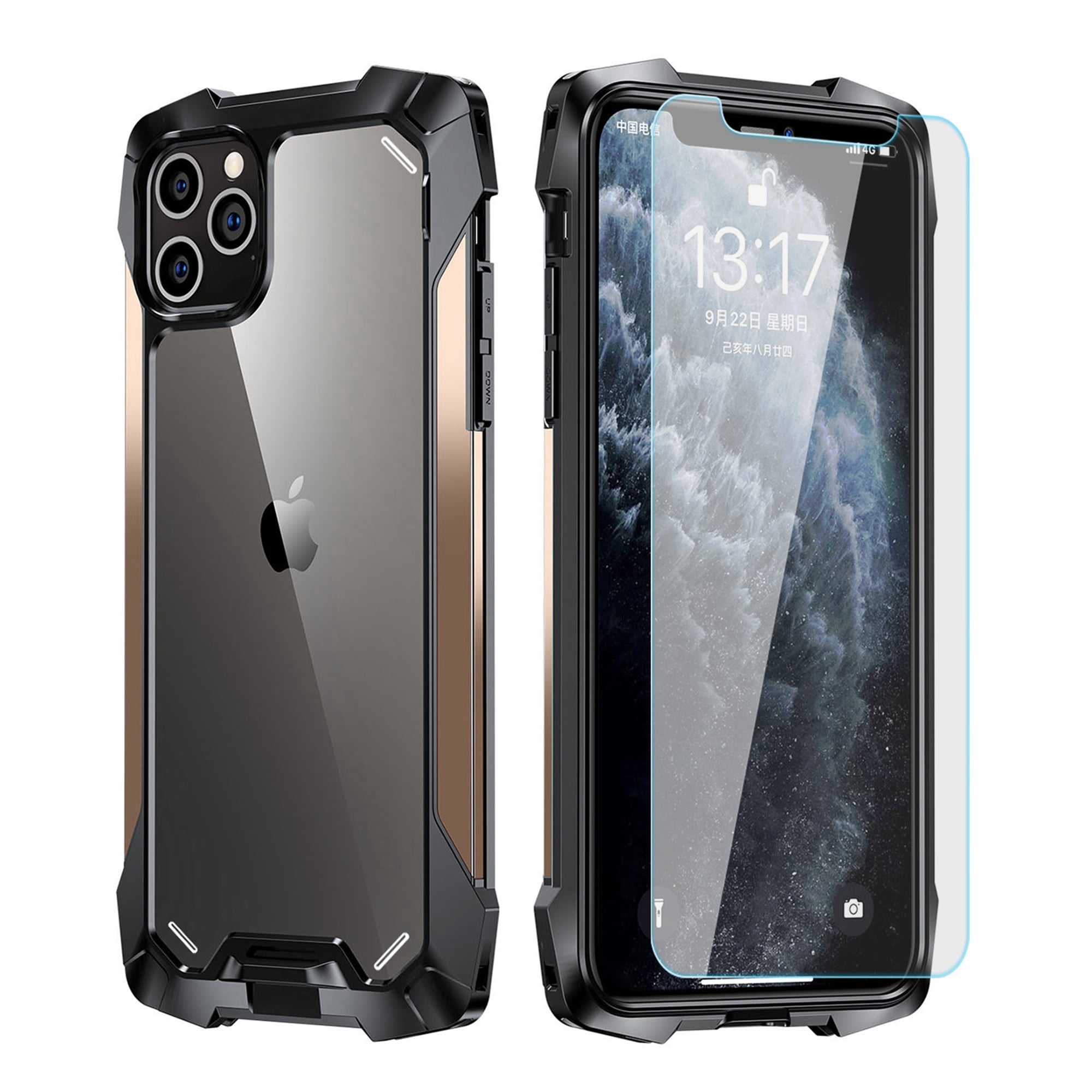 iPhone 12 Pro Max Case with Full Coverage Tempered Glass Screen
