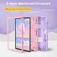 thumbnail image 3 of Kids Friendly Case for Samsung Galaxy Tab S10 Lite/ S10 FE/ S9 FE 10.9 Inch/Tab S9 11 Inch, Fully-Body Rugged Heavy Duty Shockproof Protective Case with Kickstand & Shoulder Strap, Purple, 3 of 8