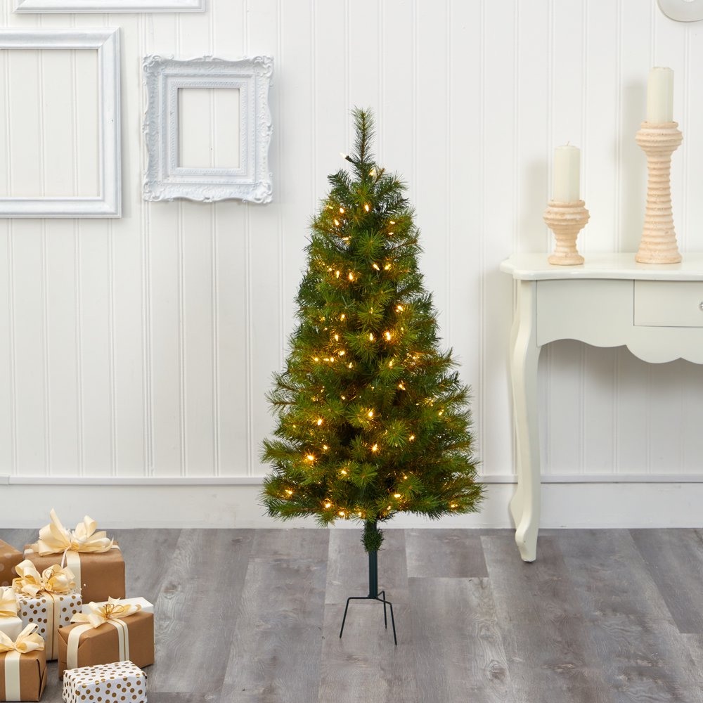 4ft. Green Valley Pine Artificial Christmas Tree with 100 Warm White