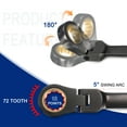 thumbnail image 4 of Uxcell 2Pcs Flex Head Stubby Ratcheting Combination Wrench 15mm Métrico 72-Dientes Acero CR-V Niquelado, 4 of 6
