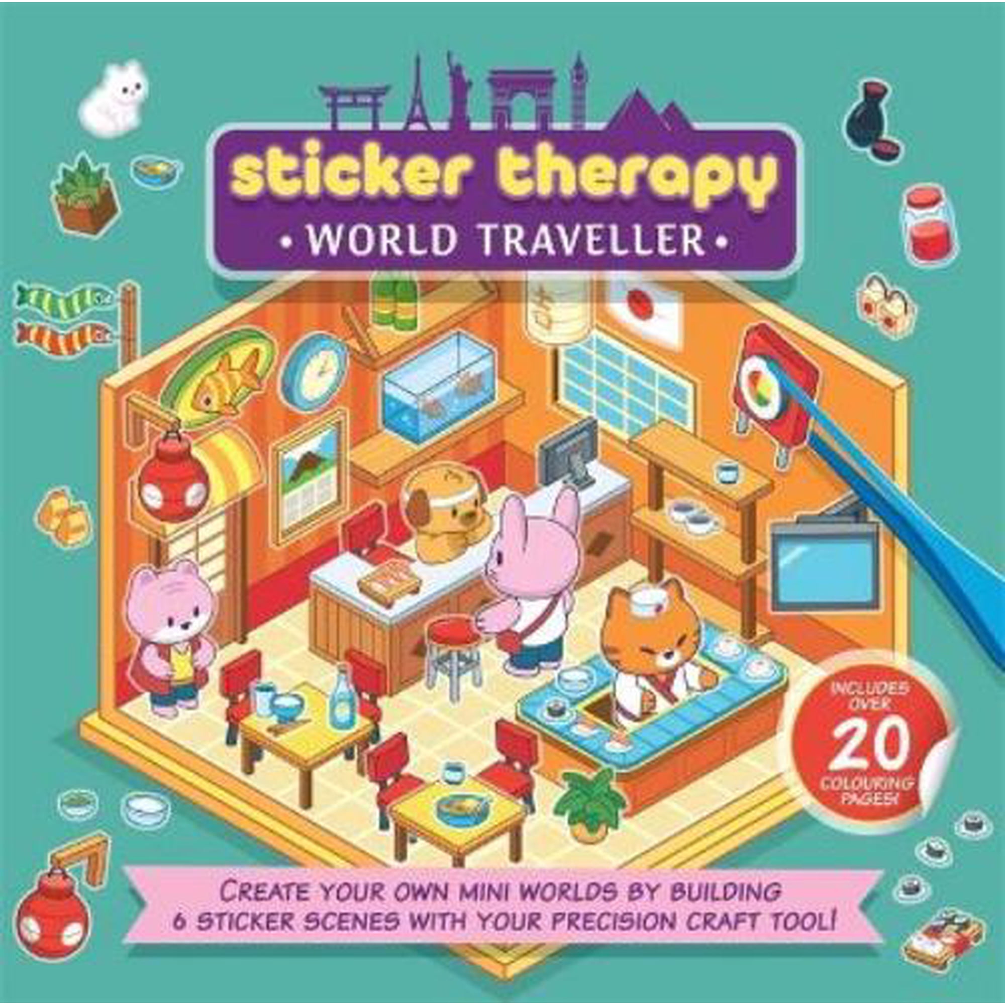 Sticker Therapy: World Traveller (Hardcover)