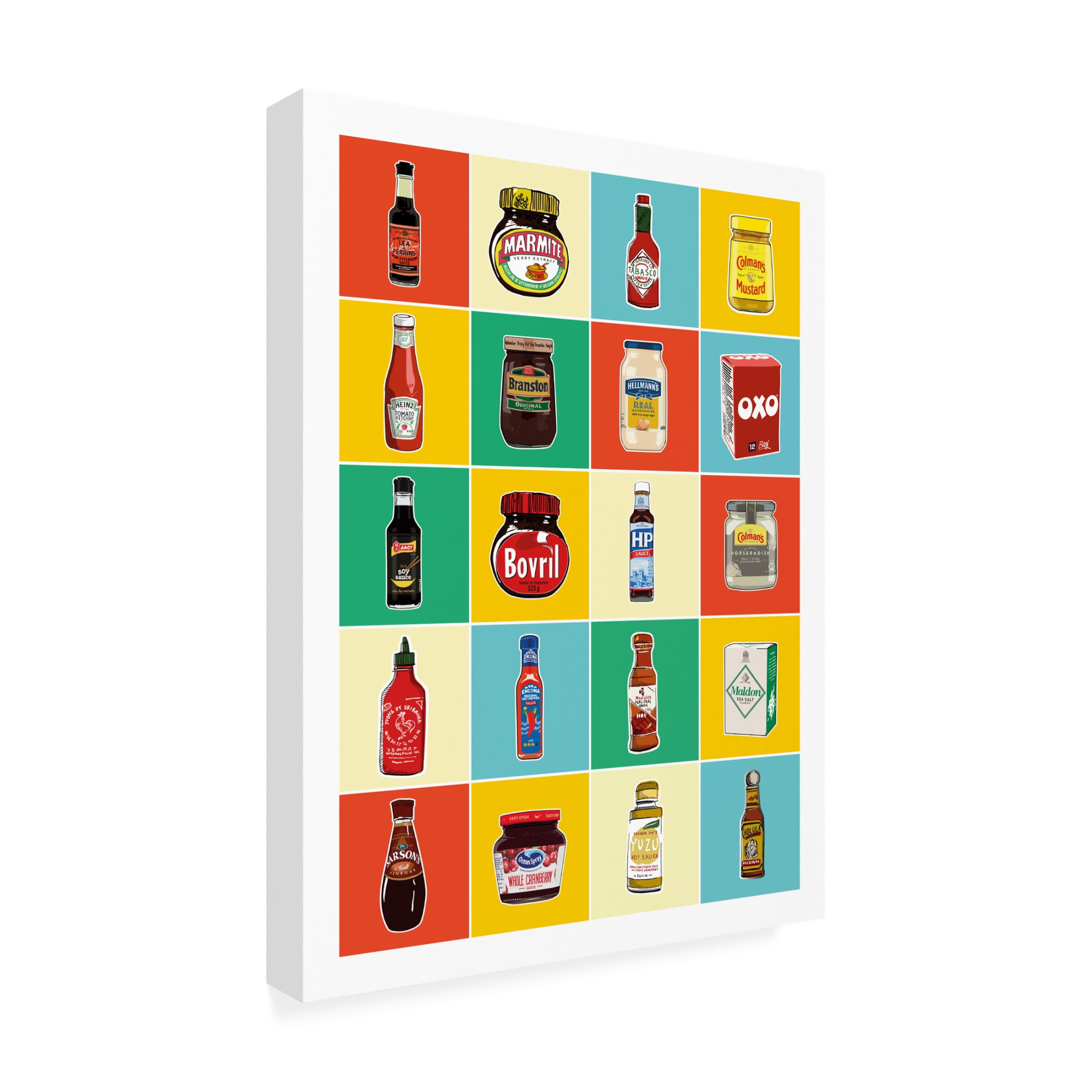 Trademark Fine Art Jon Downer  Taxonomy of Condiments Canvas Wall Art
