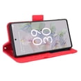 thumbnail image 5 of Case for Google Pixel 6A Cover Adjustable Detachable Card Holder Magnetic closure Leather Wallet Case - Red, 5 of 5