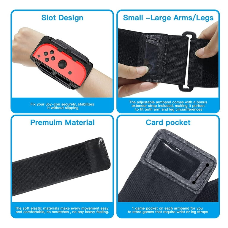 New Upgrade 2-in-1 Arm and Leg strap Compatible with Nintendo Switch  Sports/Ring Fit Adventure/Just Dance