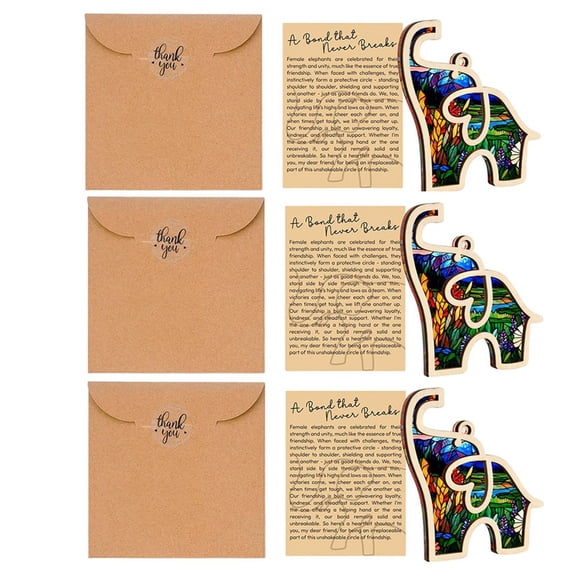 Friendship Elephant Valentines Ornament with Story Card, Sisterhood for Women Tribe, Gifts