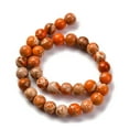 thumbnail image 5 of Dyed Regalite/Imperial Jasper/Sea Sediment Jasper Beads Strands Round Dark Orange 6mm Hole: 1.2mm about 32pcs/strand 7.68''(19.5cm), 5 of 5