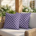 thumbnail image 3 of 24x24 Pillow Covers Set of 2, Purple Moroccon Square Throw Pillow Covers for Couch/Sofa/Living Room, Country Chic Ethnic Minimalist Motifs Decorative Soft Pillowcases for Couch Throw Pillows, 3 of 9