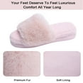 thumbnail image 4 of LORDFON Fuzzy Open Toe Slippers for Women Fluffy Furry Plush Memory Foam Bedroom Womens House Slippers Indoor, 4 of 6