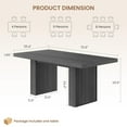 thumbnail image 6 of Ataucjin 70.8" Dining Table for 6-8, Modern Dining Room Table with Storage, Wood Kitchen Table with Fluted Legs, Dinner Tables for Kitchen Dining Room,table only（ship in 2 boxes）, 6 of 7