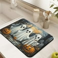 thumbnail image 3 of Dish Drying Mat Horror Pumpkin Ghost Skull Bat Halloween Dish Drying Pad Absorbent Heat Resistant 18x24 Inch Dry Pad for Coffee Tableware Sink Countertop, 3 of 7
