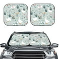 thumbnail image 6 of Lsque Goose and Doodle Flowers 2 PCS Windshield Sun Shade | CarFoldable Window Covers | Car Accessories Reflect UV for Universal Cars SUV Truck | Large, 6 of 7
