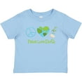 thumbnail image 3 of Inktastic Peace Love Earth Girls Baby T-Shirt, 3 of 5