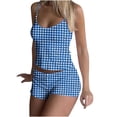 thumbnail image 3 of Bovxnpu Pajamas for Women Set Loungewear Set, Women 2 Piece Pajamas Set Sleeveless Top and Shorts Camisole Shorts Pajamas Set Sleepwear Nightwear, 3 of 8