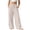 Beige a1, variant on Girls Palazzo Pants Elastic Waist Wide Leg Pants Summer Flowy Boho Beach Vacation Lounge Trousers with Pockets Size 3-14 Years