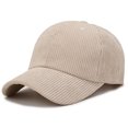 thumbnail image 3 of Gorro de pana para primavera y otoño, gorra de béisbol coreana, gorra informal japonesa y coreana de terciopelo que combina con todo, sombrero parasol rojo, 3 of 6