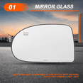 thumbnail image 4 of Left Door Wing Side Mirror Glass Heated with Backing Plate for JEEP Compass 2007 - 2017, 4 of 5