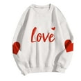 thumbnail image 4 of Valentine's Womens Sweatshirts LOVE Heart Graphic Printed Blouses Long Sleeve Round Neck Shirts Valentines Day Printed Sweaters Pullover Tops, 4 of 5