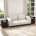 thumbnail image 5 of 2 Drawer Bedroom Nightstand with Open Shelves, Black Bedside Table, 5 of 10