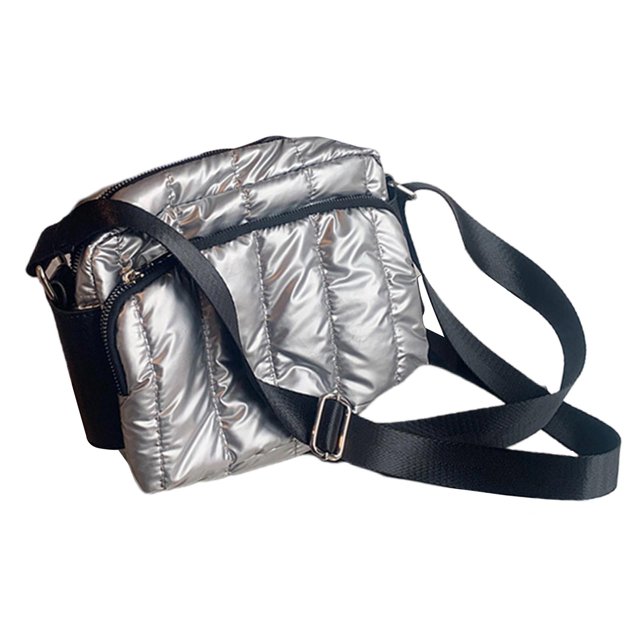 Bolso de hombro para mujer, bolso con múltiples bolsillos, bolso cruzado para mujer, bolso de moda Plata Zulema Bolsas de hombro