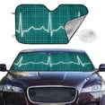 thumbnail image 2 of Kdxio ECG Wave Print Windshield Sun Shade,UV Rays and Sun Heat Protection,Sunshade for Car Windshield,Car Shade Front Windshield - Medium, 2 of 6