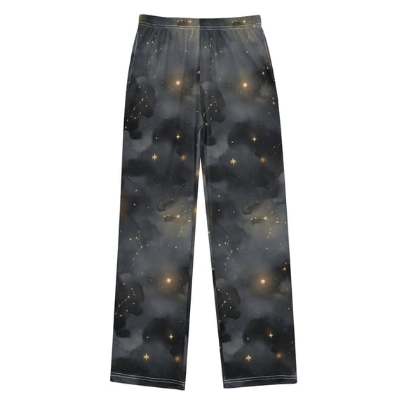 FORMRS Kids Pajama Pants with Pockets Size 6-8Y Boys Lounge Sleep Bottoms, Gray Sky Pattern