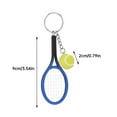 thumbnail image 2 of Tennis Racket Keychain Set Mini Sports Keyring with Ball Accessory, 2 of 8