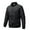 Black Jacket for Men, variant on hopeusnice Men's Quilted Bomber Jacket Lightweight Baseball Collar Zipper Stand Collar Long Sleeve Outwear with Pockets Black L