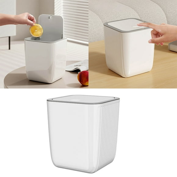 Sacs à Ordures 185 L Mini Poubelle de Bureau avec Couvercle – Déchets Compacts pour Salle de Bain Chambre Cuisine Voiture Dortoir Contrôle des Odeurs Gain de Place Design Élégant Portable