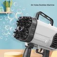 thumbnail image 4 of Bubble Blower Machine, Handheld Bubble Machine 64 Holes 4 Lights  for Wedding Party for Over 3 Years Old Black, 4 of 8