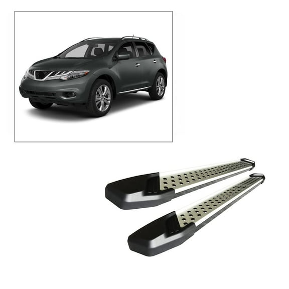 Black Horse Vortex Running Boards Aluminum Compatible with 2009-2014 Nissan Murano (Excludes 2-Door Model)-VO-NIMU