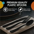 thumbnail image 2 of Exquisite Heavy Weight Disposable Plastic Black Spoons - 50 Count, 2 of 9