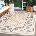 thumbnail image 2 of SAFAVIEH Courtyard Charles Floral Indoor/Outdoor Area Rug, 2'7" x 5', Ivory/Blue, 2 of 13