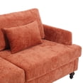 thumbnail image 6 of 62'' Chenille Fabric Loveseat, 2-Seat Tufted Sofa Couch with 2 Pillows, Modern Accent Sofa for Living Room Bedroom Apartment, 6 of 8